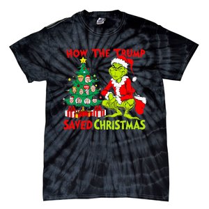 How The Trump Saved Christmas Funny Trump Christmas 2024 Tie-Dye T-Shirt