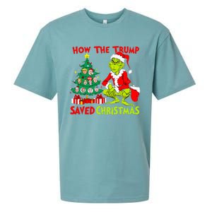 How The Trump Saved Christmas Funny Trump Christmas 2024 Sueded Cloud Jersey T-Shirt