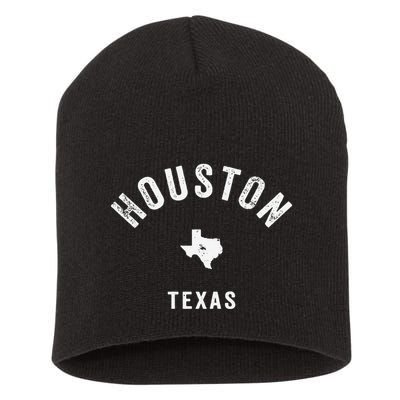 Houston Texas Tx Vintage 70s Athletic Sports Short Acrylic Beanie