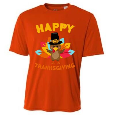 Happy Thanksgiving Thanksgiving Day Cooling Performance Crew T-Shirt