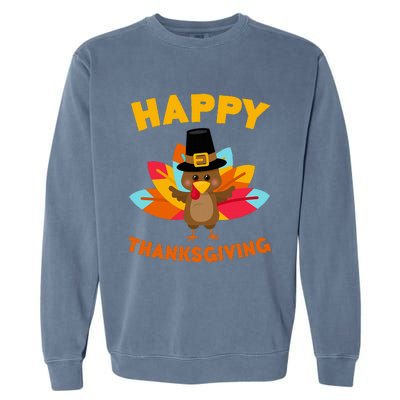 Happy Thanksgiving Thanksgiving Day Garment-Dyed Sweatshirt