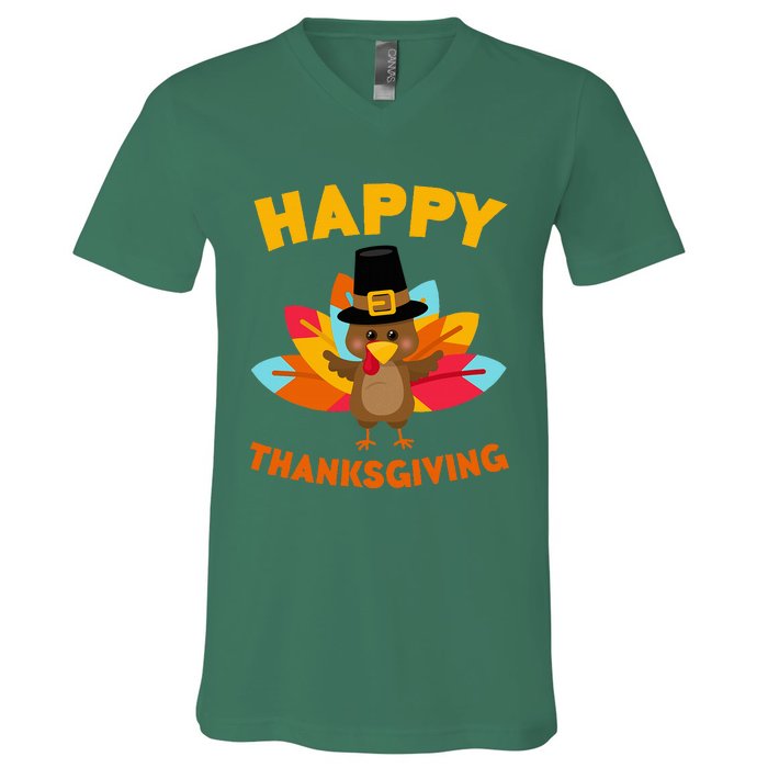 Happy Thanksgiving Thanksgiving Day V-Neck T-Shirt