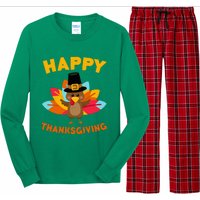 Happy Thanksgiving Thanksgiving Day Long Sleeve Pajama Set