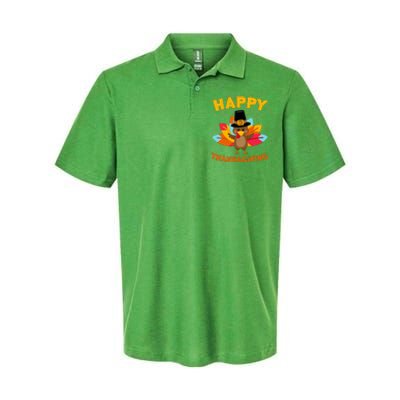 Happy Thanksgiving Thanksgiving Day Softstyle Adult Sport Polo