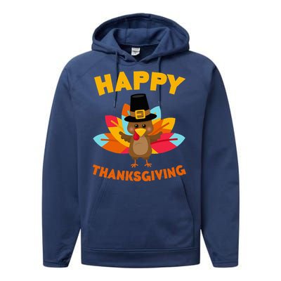 Happy Thanksgiving Thanksgiving Day Performance Fleece Hoodie