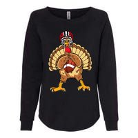 Happy Thanksgiving Turkey Playing Football Dad Womens California Wash Sweatshirt