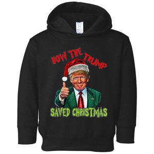 How The Trump Saved Christmas Funny Trump Christmas Toddler Hoodie