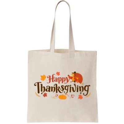 Happy Thanksgiving Turkey Holiday Cute Gift Tote Bag