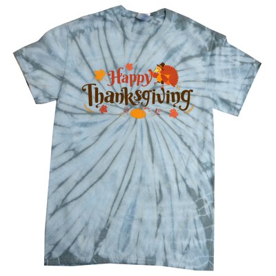 Happy Thanksgiving Turkey Holiday Cute Gift Tie-Dye T-Shirt