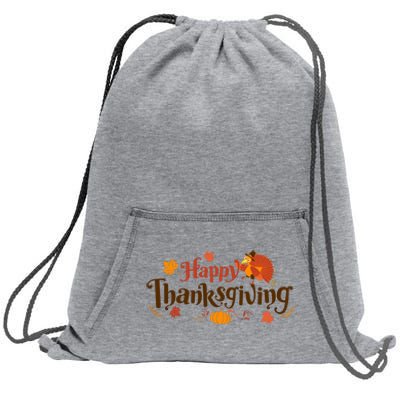 Happy Thanksgiving Turkey Holiday Cute Gift Sweatshirt Cinch Pack Bag