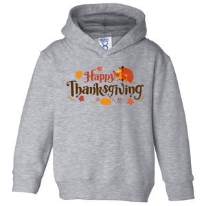 Happy Thanksgiving Turkey Holiday Cute Gift Toddler Hoodie