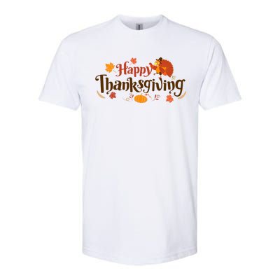 Happy Thanksgiving Turkey Holiday Cute Gift Softstyle CVC T-Shirt