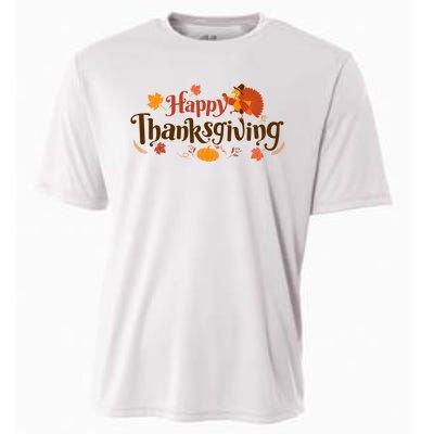 Happy Thanksgiving Turkey Holiday Cute Gift Cooling Performance Crew T-Shirt