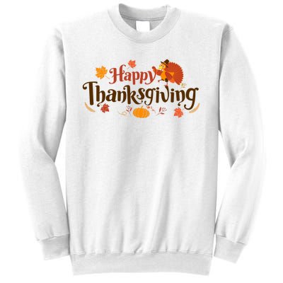 Happy Thanksgiving Turkey Holiday Cute Gift Sweatshirt