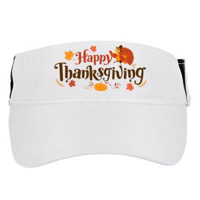 Happy Thanksgiving Turkey Holiday Cute Gift Adult Drive Performance Visor