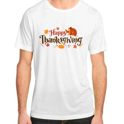 Happy Thanksgiving Turkey Holiday Cute Gift Adult ChromaSoft Performance T-Shirt