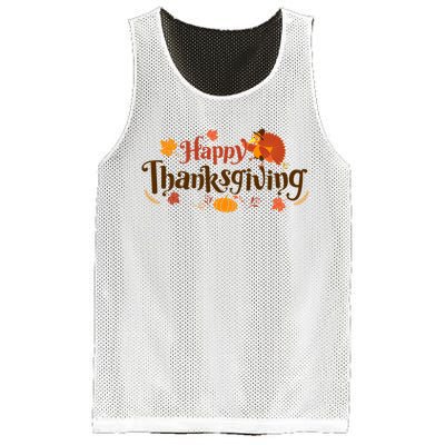 Happy Thanksgiving Turkey Holiday Cute Gift Mesh Reversible Basketball Jersey Tank