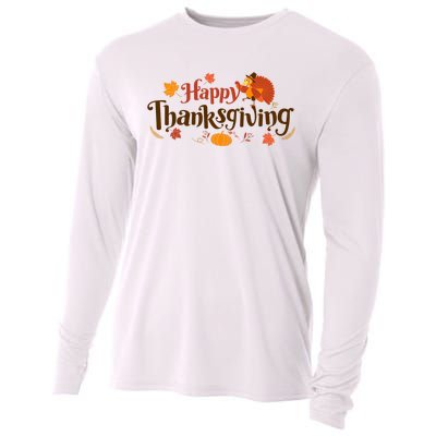 Happy Thanksgiving Turkey Holiday Cute Gift Cooling Performance Long Sleeve Crew