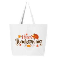 Happy Thanksgiving Turkey Holiday Cute Gift 25L Jumbo Tote