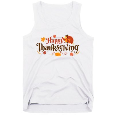 Happy Thanksgiving Turkey Holiday Cute Gift Tank Top