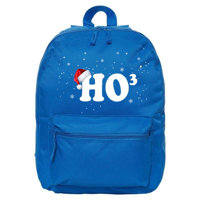 Ho To The Third Power Gift Funny Christmas Ho Ho Ho Gift 16 in Basic Backpack