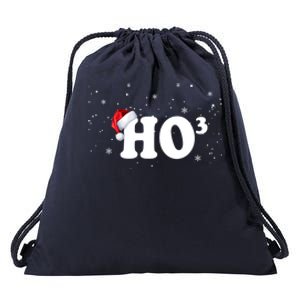 Ho To The Third Power Gift Funny Christmas Ho Ho Ho Gift Drawstring Bag