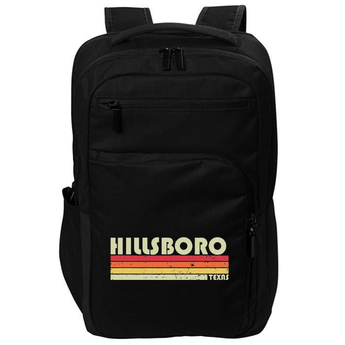 Hillsboro Tx Texas Funny City Home Roots Gift Retro 70s 80s Impact Tech Backpack