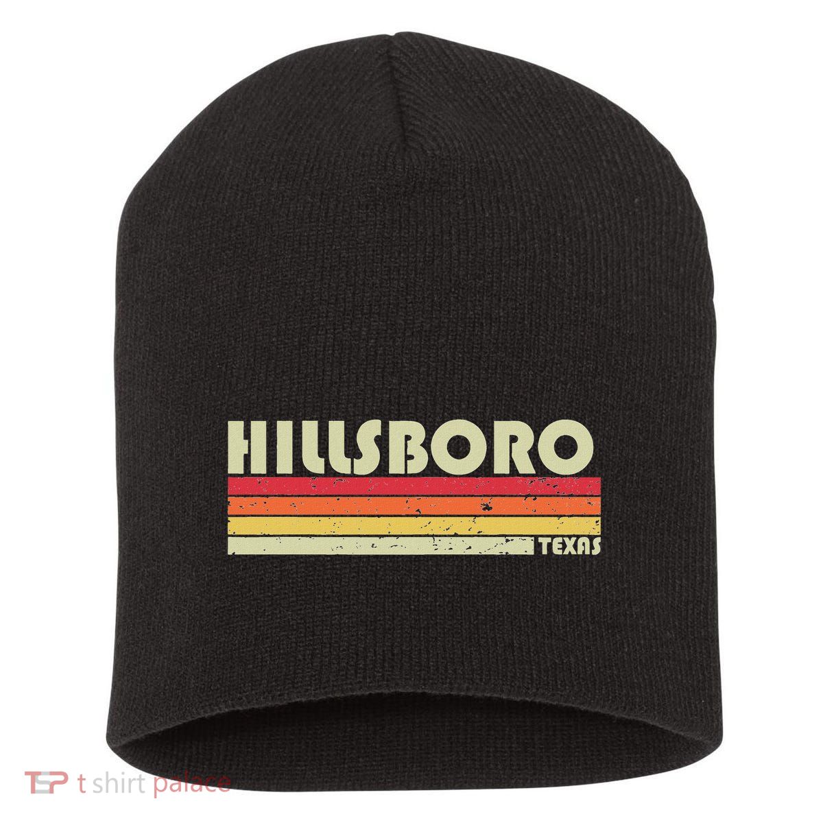 Hillsboro Tx Texas Funny City Home Roots Gift Retro 70s 80s Short Acrylic Beanie