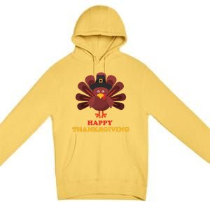 Happy Thanksgiving Turkey Holiday Festive Premium Pullover Hoodie