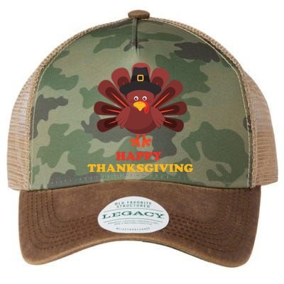 Happy Thanksgiving Turkey Holiday Festive Legacy Tie Dye Trucker Hat