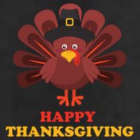 Happy Thanksgiving Turkey Holiday Festive 7 Panel Mesh Trucker Snapback Hat