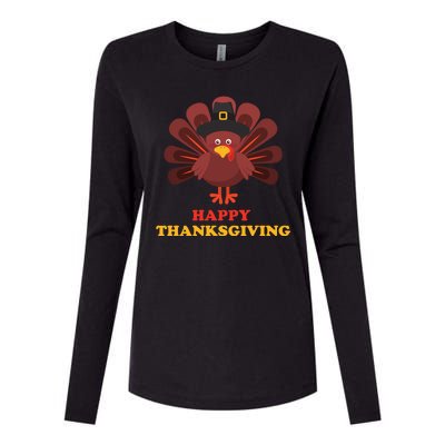 Happy Thanksgiving Turkey Holiday Festive Womens Cotton Relaxed Long Sleeve T-Shirt