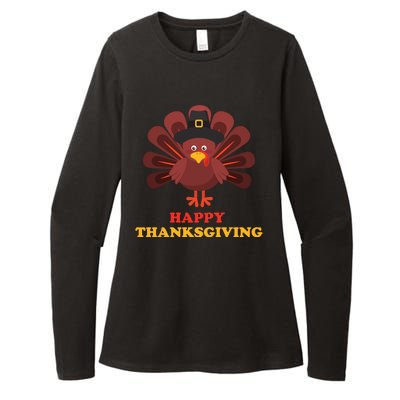 Happy Thanksgiving Turkey Holiday Festive Womens CVC Long Sleeve Shirt