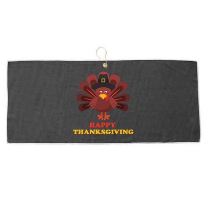 Happy Thanksgiving Turkey Holiday Festive Large Microfiber Waffle Golf Towel