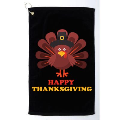 Happy Thanksgiving Turkey Holiday Festive Platinum Collection Golf Towel