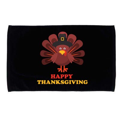 Happy Thanksgiving Turkey Holiday Festive Microfiber Hand Towel