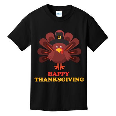 Happy Thanksgiving Turkey Holiday Festive Kids T-Shirt