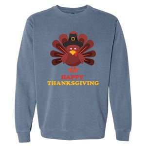 Happy Thanksgiving Turkey Holiday Festive Garment-Dyed Sweatshirt