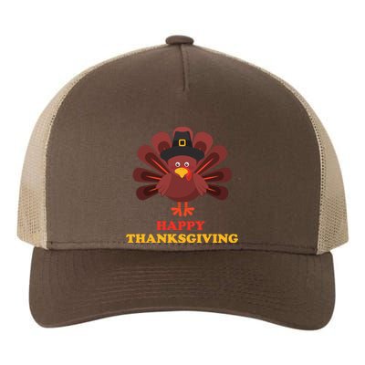 Happy Thanksgiving Turkey Holiday Festive Yupoong Adult 5-Panel Trucker Hat