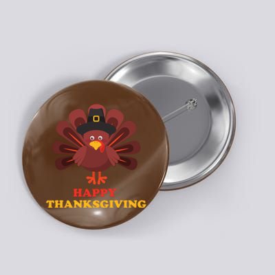 Happy Thanksgiving Turkey Holiday Festive Button