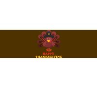 Happy Thanksgiving Turkey Holiday Festive Bumper Sticker