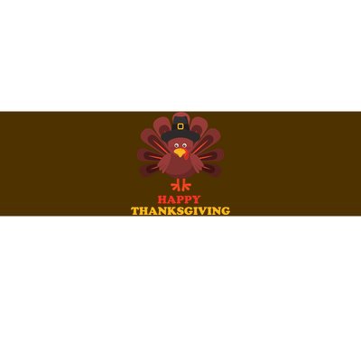 Happy Thanksgiving Turkey Holiday Festive Bumper Sticker