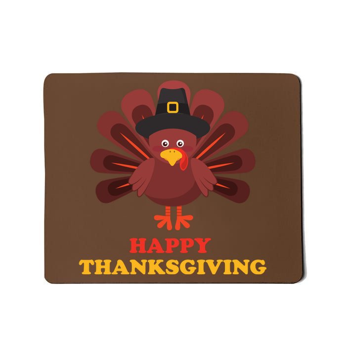 Happy Thanksgiving Turkey Holiday Festive Mousepad