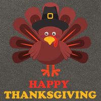 Happy Thanksgiving Turkey Holiday Festive Cotton Canvas Backpack