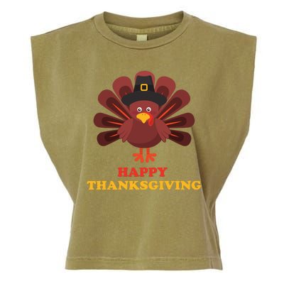 Happy Thanksgiving Turkey Holiday Festive Garment-Dyed Women's Muscle Tee