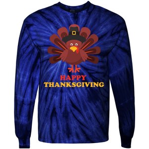 Happy Thanksgiving Turkey Holiday Festive Tie-Dye Long Sleeve Shirt