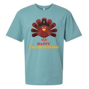 Happy Thanksgiving Turkey Holiday Festive Sueded Cloud Jersey T-Shirt