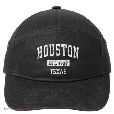 Houston Texas Tx Vintage Sports 7-Panel Snapback Hat