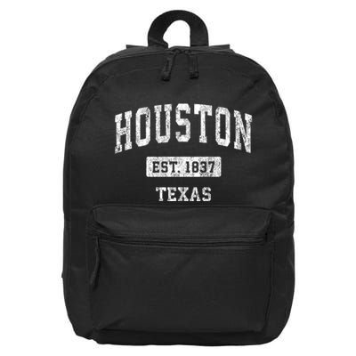 Houston Texas Tx Vintage Sports 16 in Basic Backpack