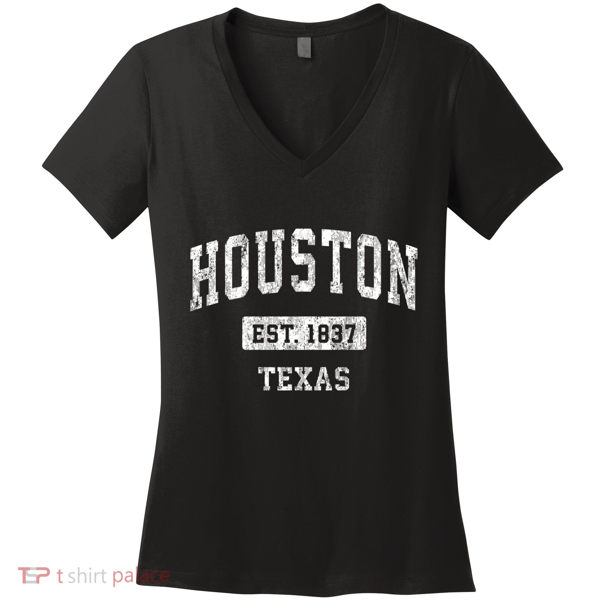 Houston Texas Tx Vintage Sports Women's V-Neck T-Shirt